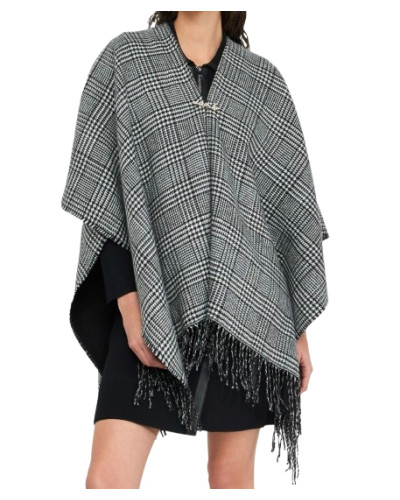 Poncho donna Liu Jo principe di galles nero/bianco C26LJ64 2F5036 T0300