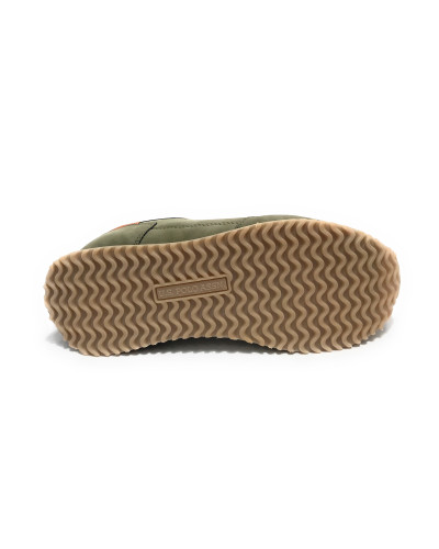 Scarpe U.S. Polo sneaker running Cleef006M in ecopelle scamosciata/tessuto verde U26UP15