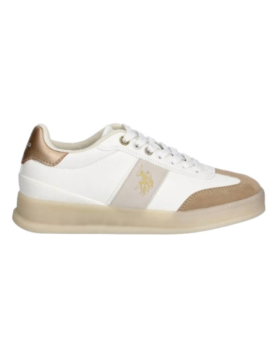 Scarpe US Polo Donna sneaker Campy 004 in white/ cream D26UP12