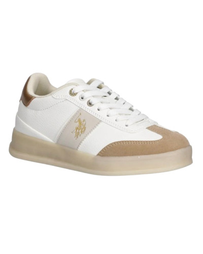 Scarpe US Polo Donna sneaker Campy 004 in white/ cream D26UP12