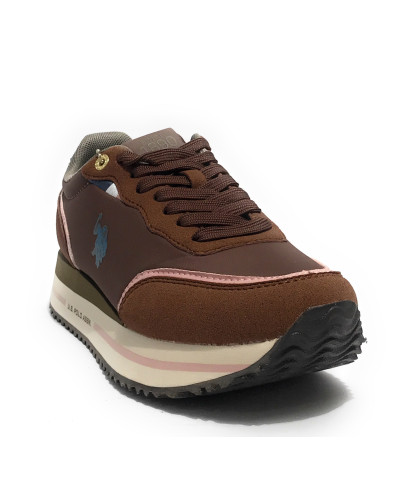 Scarpe U.S. POLO Donna sneaker Sacha009 dark brown D26UP10
