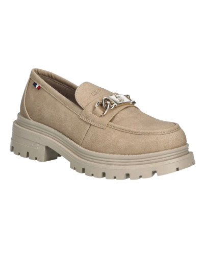 Scarpe US Polo mocassino con zeppa Alicya007 beige D26UP07