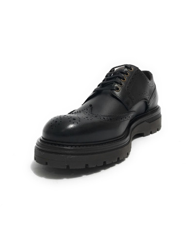 Scarpe uomo Ambitious francesina stringata in pelle black U26AM09 13699-6583AM