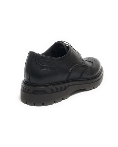 Scarpe uomo Ambitious francesina stringata in pelle black U26AM09 13699-6583AM
