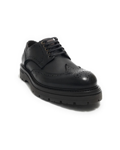 Scarpe uomo Ambitious francesina stringata in pelle black U26AM09 13699-6583AM