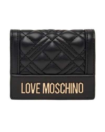Portafoglio donna Love Moschino ecopelle trapuntato nero A26MO22 JC5601