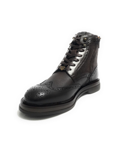 Scarpe uomo Ambitious polacchino stringato in pelle brown U26AM07 12432-6811AM