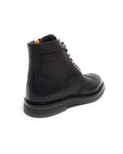 Scarpe uomo Ambitious polacchino stringato in pelle brown U26AM07 12432-6811AM