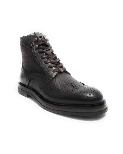 Scarpe uomo Ambitious polacchino stringato in pelle brown U26AM07 12432-6811AM