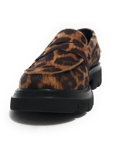 Scarpe donna mocassino Gold&gold leopard  D26GG30 GR611