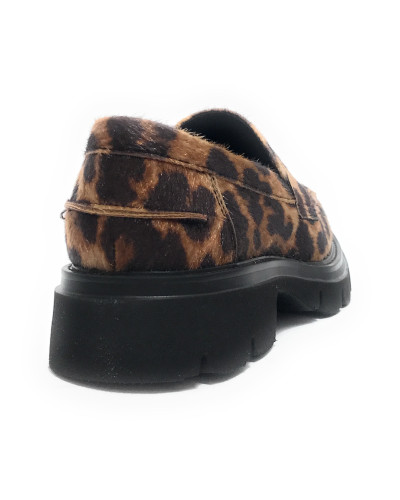 Scarpe donna mocassino Gold&gold leopard  D26GG30 GR611