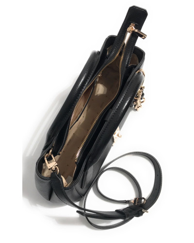 Borsa donna Guess a mano/ tracolla Brooke high society satchel black BS26GU08 BG989706