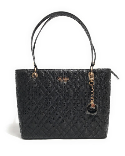 Borsa donna a spalla Guess Isemay Noel tote black BS26GU12 GG962825