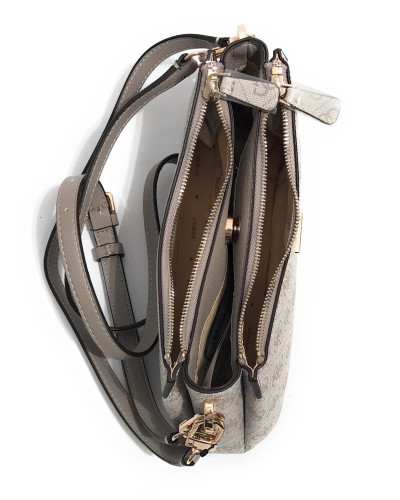 Borsa Guess tracolla Noelle II mini shoulder xbody dark taupe logo BS26GU13 BG967273