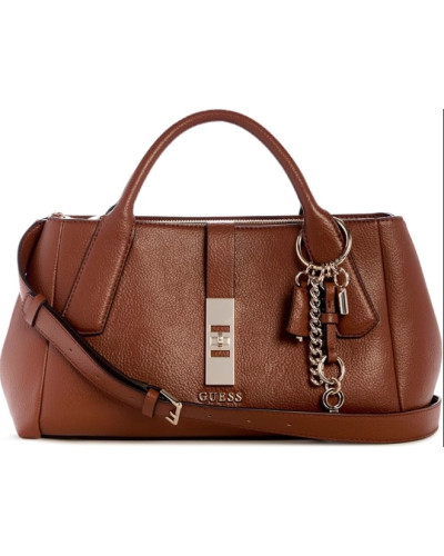 Borsa donna Guess a mano/ tracolla Brooke high society satchel cognac BS26GU18 BG989706