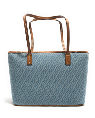 Borsa donna Liu-jo Evrim Tote S jacquard dusty blue BS26LJ08 AA6071 T379A