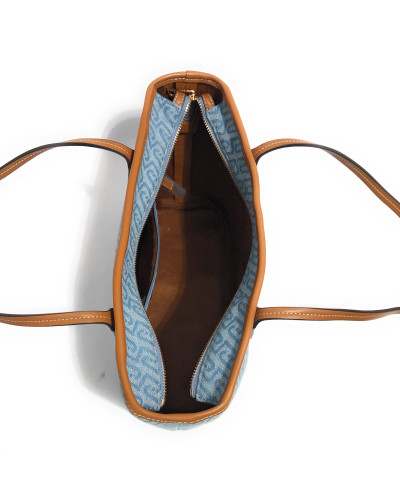 Borsa donna Liu-jo Evrim Tote S jacquard dusty blue BS26LJ08 AA6071 T379A
