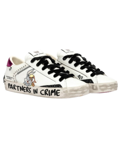 Sneaker donna Crime London Distressed in pelle white D26CR10 88009AA8.10