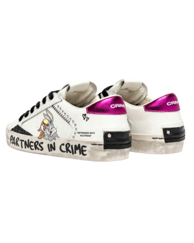Sneaker donna Crime London Distressed in pelle white D26CR10 88009AA8.10