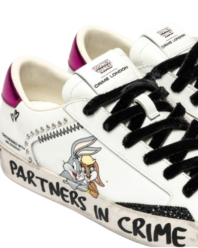 Sneaker donna Crime London Distressed in pelle white D26CR10 88009AA8.10