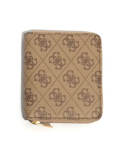 Portafoglio uomo Guess Milano zip around in pelle beige/ brown GS26GU04 SMMALOLEA02