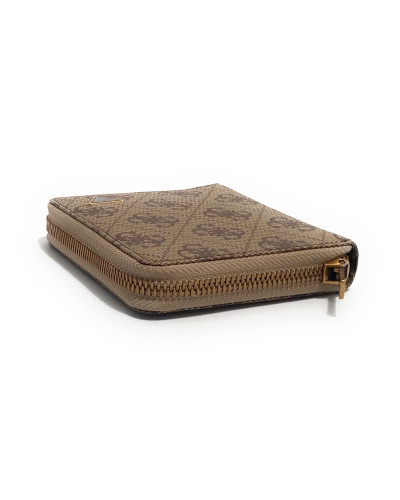 Portafoglio uomo Guess Milano zip around in pelle beige/ brown GS26GU04 SMMALOLEA02