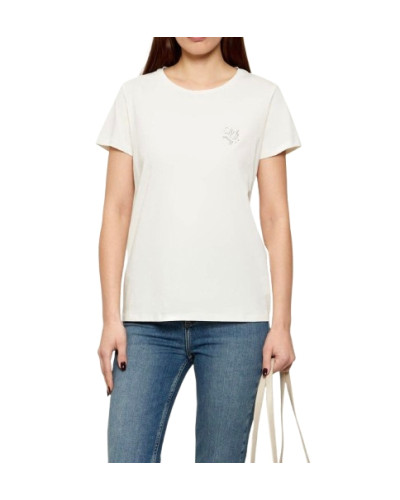 T-shirt donna Liu Jo white milk ES26LJ03 TA6056 JS923 M9136