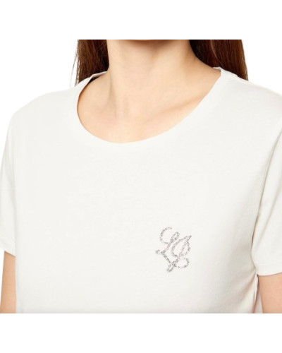 T-shirt donna Liu Jo white milk ES26LJ03 TA6056 JS923 M9136