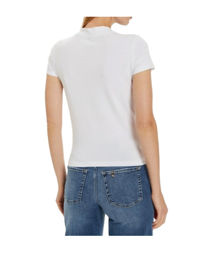 T-shirt donna Guess cropped con logo 4G in strass white ES26GU15 W4BI26J1314 G011