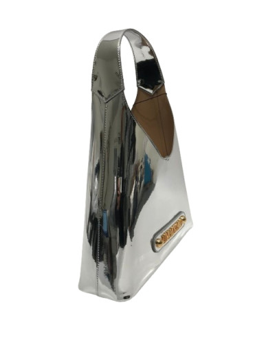 Borsa donna Love Moschino shopper a spalla in ecopelle mirror argento BS26MO08 JC4134PP1OLP0902