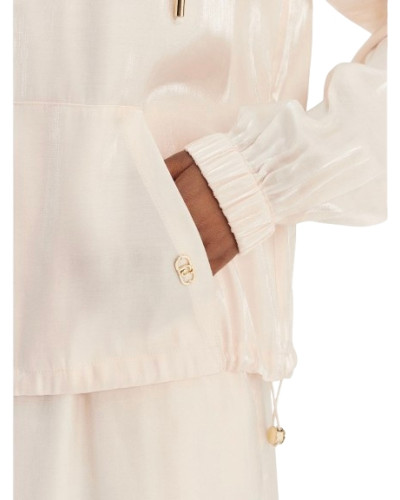 Giacca donna Liu-Jo navetta con cappuccio rosa ES26LJ11 TA6004 T322A
