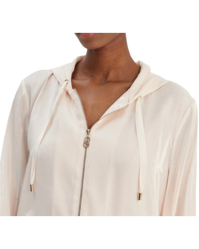 Giacca donna Liu-Jo navetta con cappuccio rosa ES26LJ11 TA6004 T322A