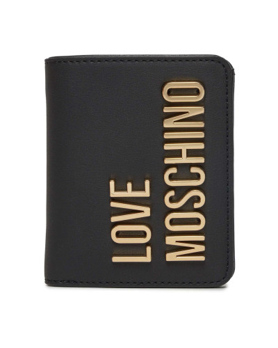 Portafoglio donna Love Moschino a libretto in ecopelle nero/oro AS26MO06 JC5612PP1OKD0000