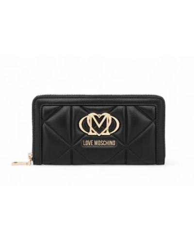 Portafoglio donna Love Moschino zip around trapuntata nero AS26MO10 JC5644PP1OLC0000