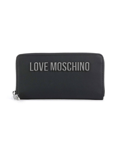 Portafoglio donna Love Moschino zip around nero/ nichel AS26MO12 JC5611PP1MKD000B
