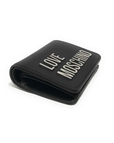 Portafoglio donna Love Moschino a libretto nero/nikel AS26MO09 JC5612PP1OKD000B