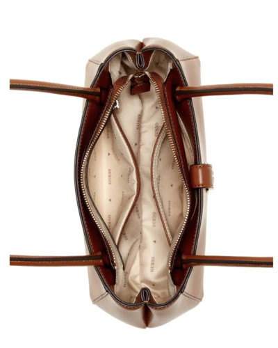 Borsa donna Guess Carrie shoulder satchel cognac BS26GU84 VG989608