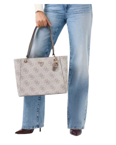 Borsa Guess Noelle II tote dark taupe logo BS26GU94 SO967225