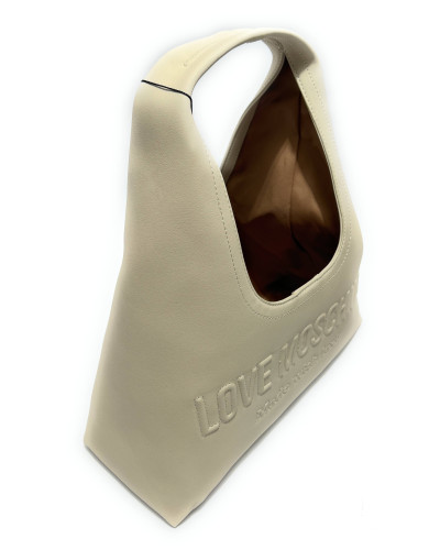 Borsa donna Love Moschino shopper a spalla in ecopelle avorio BS26MO25 JC4047PP1OLE0110