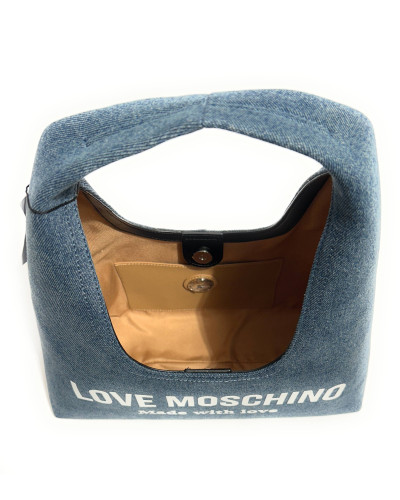 Borsa donna Love Moschino hobo a mano/ spalla in denim blu BS26MO39 JC4059PP1OLG170A