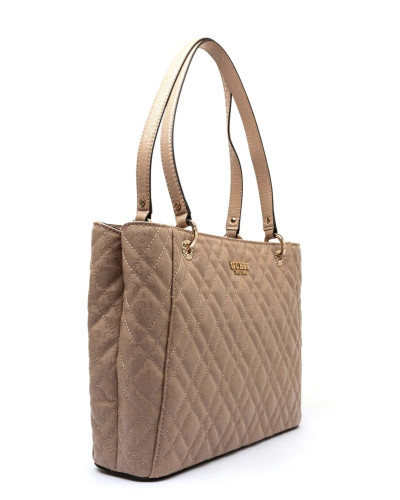 Borsa donna a spalla Guess Isemay Noel tote pale mocha BS26GU109 GG962825.