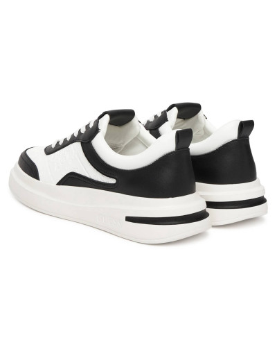 Scarpe uomo Guess sneaker Elbano logo in pelle ed ecopelle white/black US26GU04 FMFONAELL12