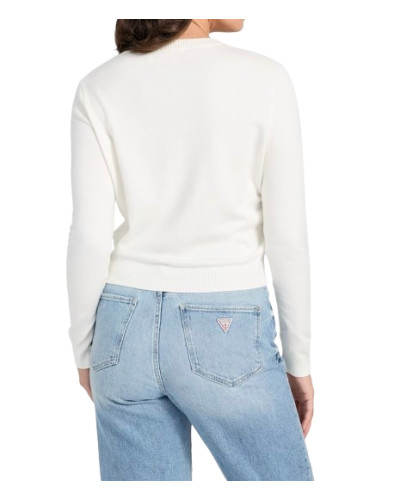 Maglione donna Guess monogramma Eco Norah logo white ES26GU31 W6RR76Z2NQ2