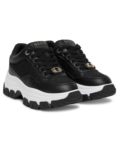 Scarpe donna Guess sneaker Runner berrett 4G black DS26GU02 FLFBRTELE12