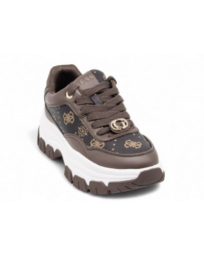 Scarpe donna Guess sneaker Berrett 4G logo peony brown DS26GU01 FLFBRTPEL12
