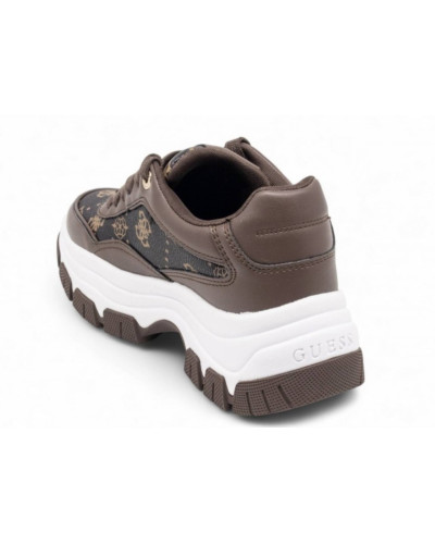 Scarpe donna Guess sneaker Berrett 4G logo peony brown DS26GU01 FLFBRTPEL12