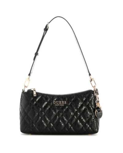 Borsa donna a spalla Guess Isemay black BS26GU111 GG962818