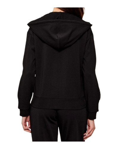 Felpa aperta donna Liu Jo con zip nero ES26LJ12 TA6090 FS090
