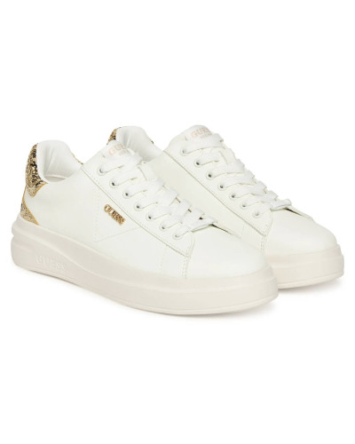 Scarpe donna sneaker Guess Elbina10 white/gold DS26GU04 FLFE10ELE12