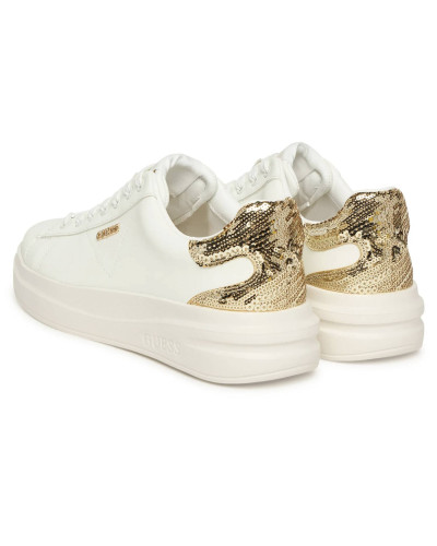 Scarpe donna sneaker Guess Elbina10 white/gold DS26GU04 FLFE10ELE12